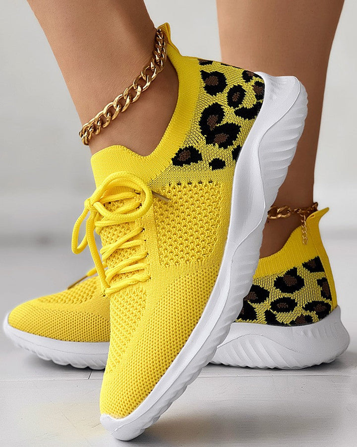 Irene™ | Leopard Lace Shoes Breathable Casual Shoes