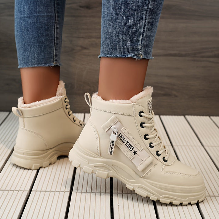 Dynastia - Casual high-top winter shoe with plush lining