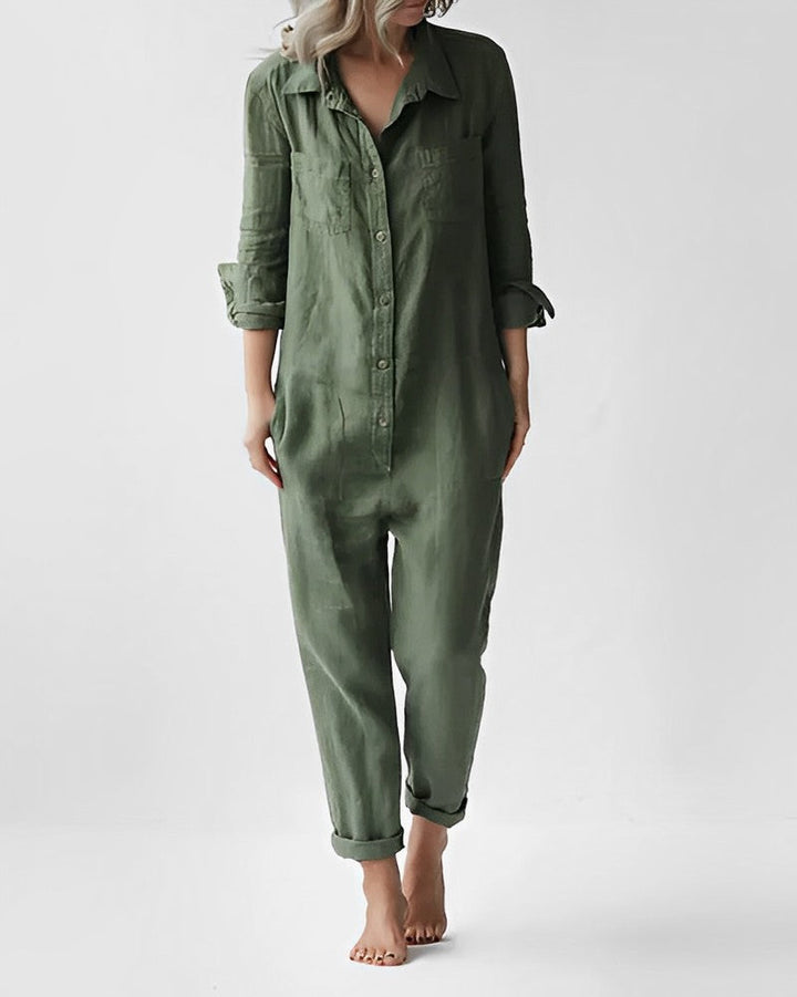 MAEVA - Emerald Green Elegance Jumpsuit