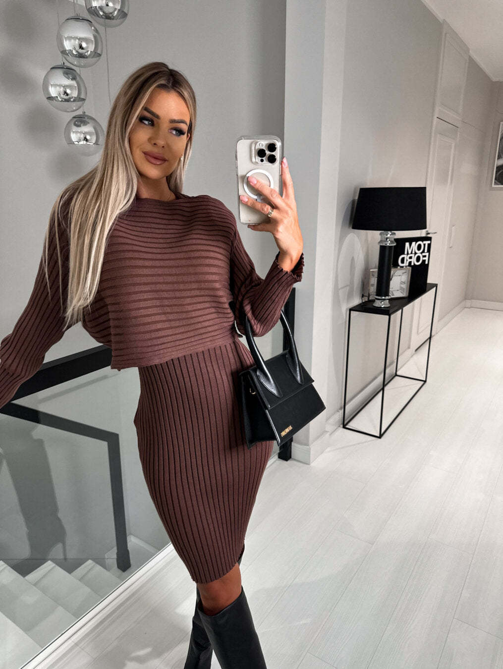 Margo - Knitted sweater and cami dress set 🔥